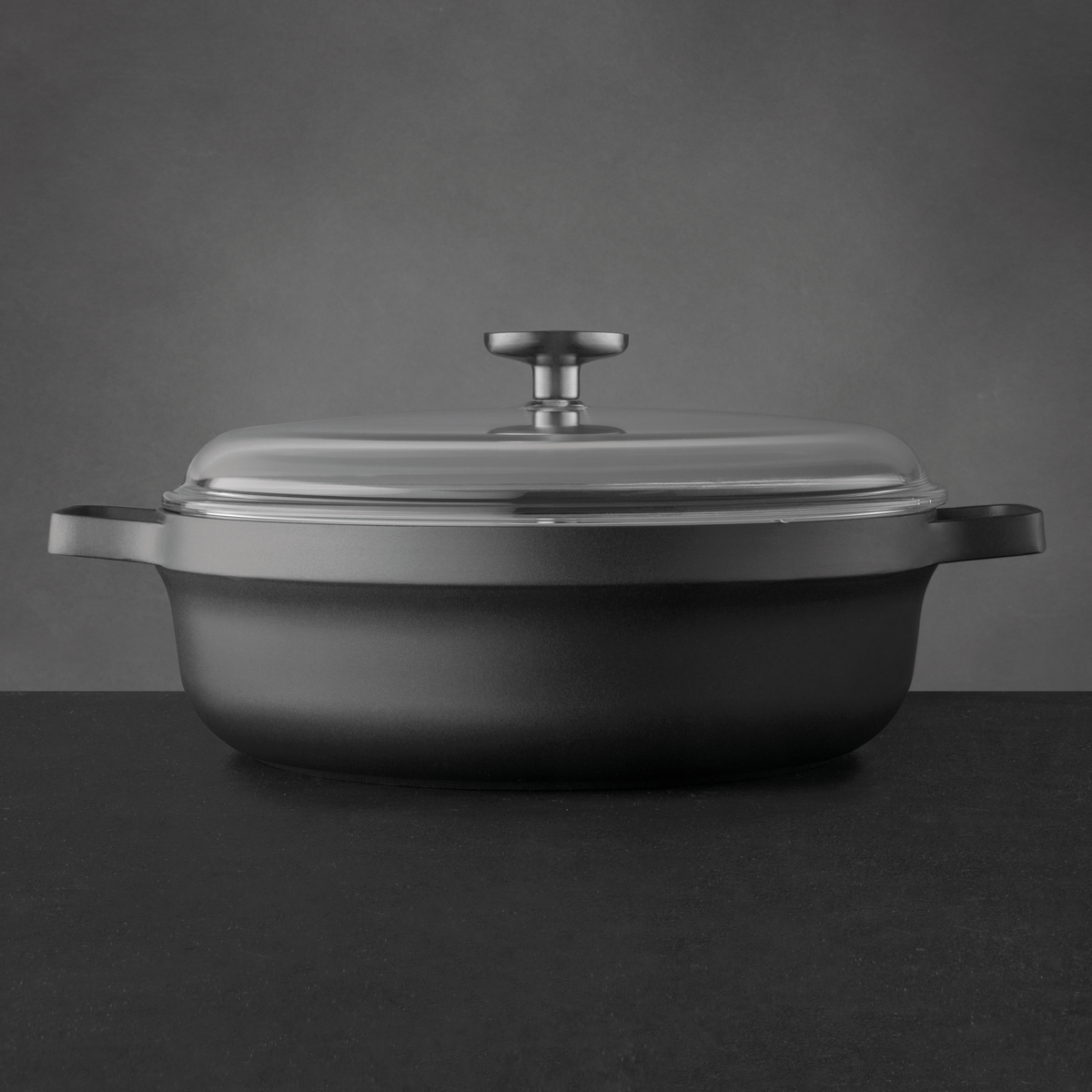 Sauteuse italienne antiadhérente avec couvercle Stone 28cm